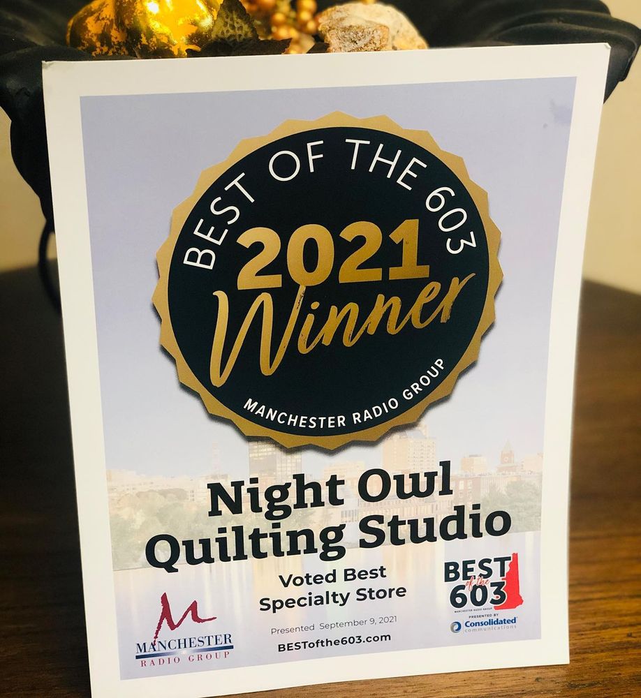 NIGHT OWL QUILTING STUDIO Updated September 2024 4 Main St
