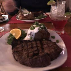 Sierra Vista Restaurant - Tender Sirloin steak and baked potato