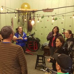 Night Owl Cycling - Kelly teaches a Ladies-Only "Fix-It" class in the shop.