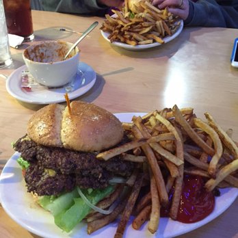 Don's Downtown Diner - Double cheeseburger with fries and a cup of chili, delicious!!! - Diners Near Me - Bellefontaine, Ohio
