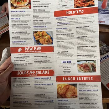 Hurricane Patty's - Lunch menu - American Near Me - St. Augustine, Florida Hurricane Patty's - Lunch menu - American Near Me - St. Augustine, Florida