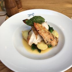 Mikey Ryan's Bar & Kitchen - Chargrilled chicken with roast potatoes and broccoli, topped with Rocket Pesto