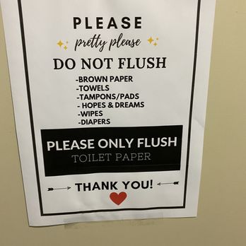 7 Monk's Cafe - Funny sign in the bathroom - Indian Near Me - New Braunfels, Texas