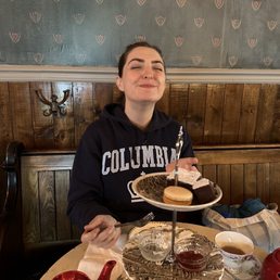 Happy wife needs good tea and tasty treats Happy wife needs good tea and tasty treats
