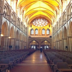 Truro Cathedral Ice Rink - View to the entrance (not the right proportions -normally it's higher than wider :-)