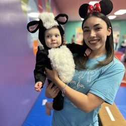 The Little Gym of Boerne - Our little girl and her Coach at The Little Gym Halloween Party