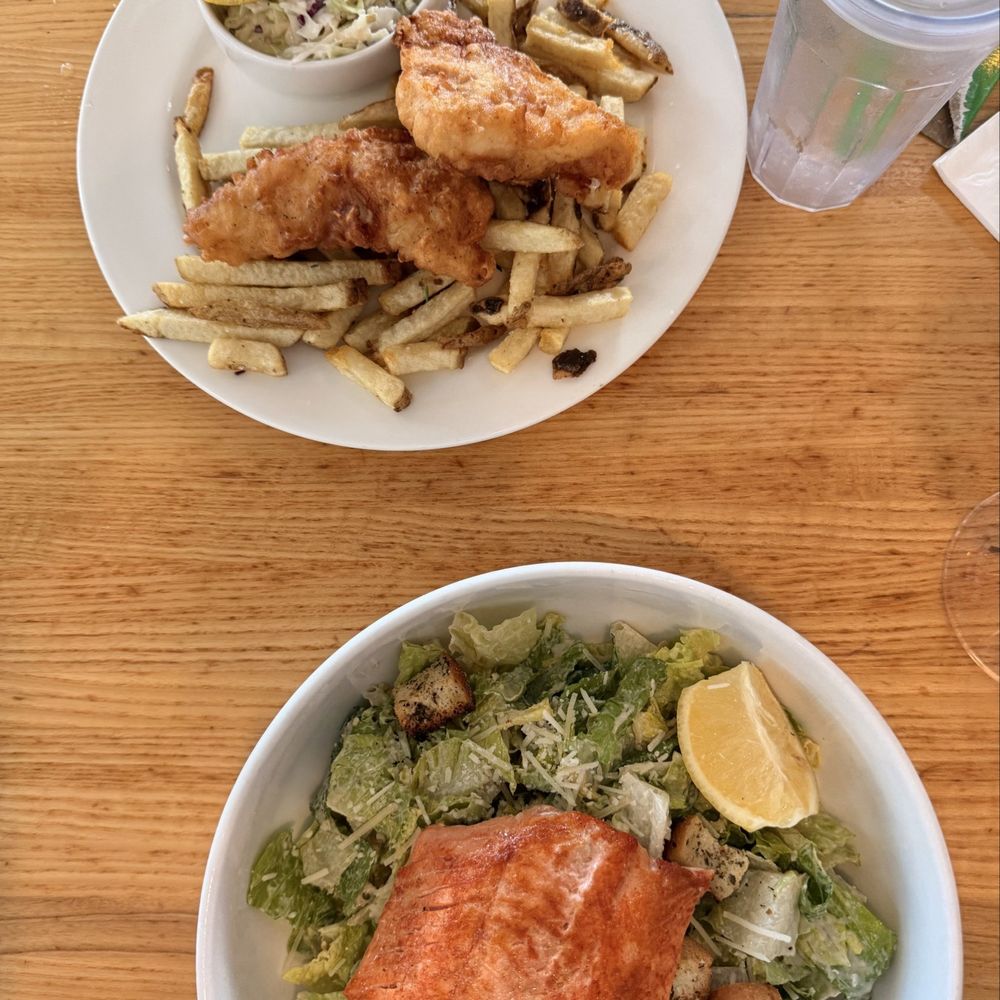 Kids Fish n Chips and the Salmon Caesar