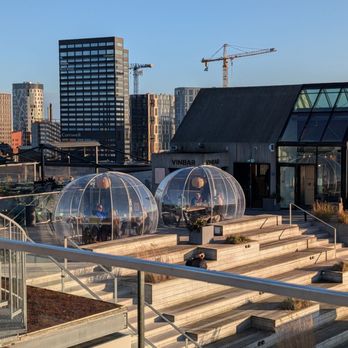 Salling Rooftop - They do have these domes for cold weather - Cafes Near Me - Aarhus, 84 Salling Rooftop - They do have these domes for cold weather - Cafes Near Me - Aarhus, 84
