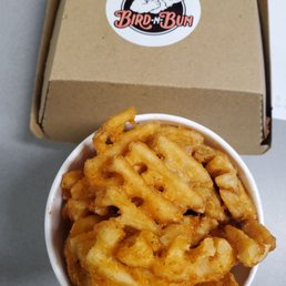Waffle fries.. Nice and crispy. Waffle fries.. Nice and crispy.