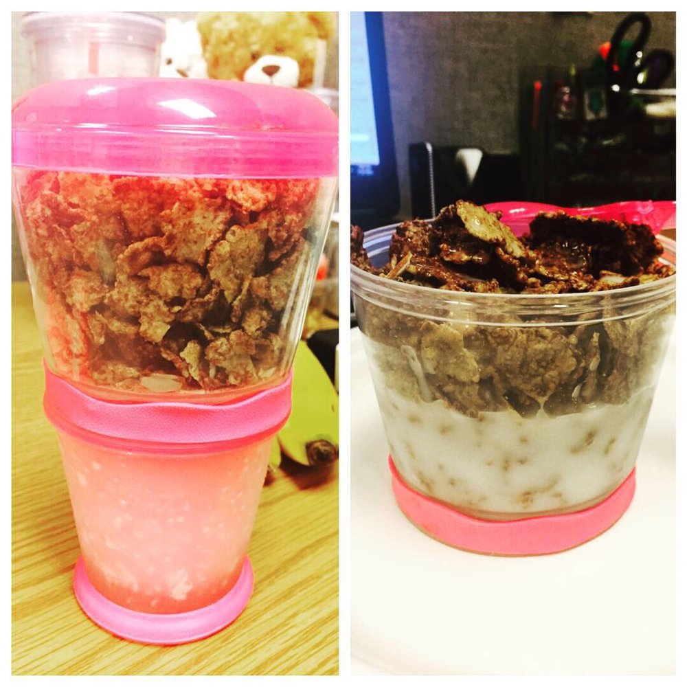 Only 4.99 for their cereal to go container! Only 4.99 for their cereal to go container!