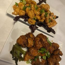 Half Shell Oyster House - Voodoo Wings (bottom) & Comeback Shrimp (top)