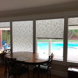 Living room shades at several different levels - offers privacy, but also beautifully translucent! Living room shades at several different levels - offers privacy, but also beautifully translucent!