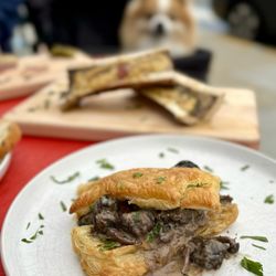 Galinette - Escargot w/ puff pastry, cream of mushrooms | $15