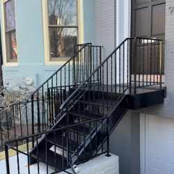 Liberty Painting - Metal steps painting.
