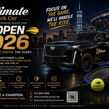 Ultimate Black Car - US TENNIS OPEN 2026 - Town Car Service Near Me - New York, New York Ultimate Black Car - US TENNIS OPEN 2026 - Town Car Service Near Me - New York, New York