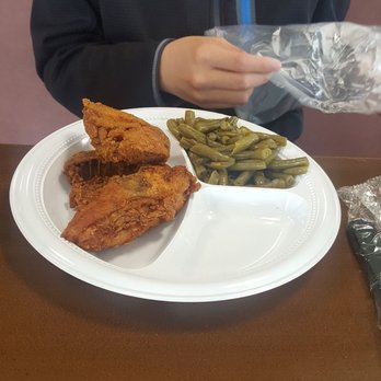 Londa's Place - Fried chicken white meat, green beans, mac and cheese (not pictured). - Southern Near Me - Charlotte, North Carolina Londa's Place - Fried chicken white meat, green beans, mac and cheese (not pictured). - Southern Near Me - Charlotte, North Carolina