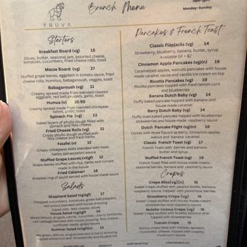 Truva - brunch menu pt. 1 - Mediterranean Near Me - San Diego, California Truva - brunch menu pt. 1 - Mediterranean Near Me - San Diego, California