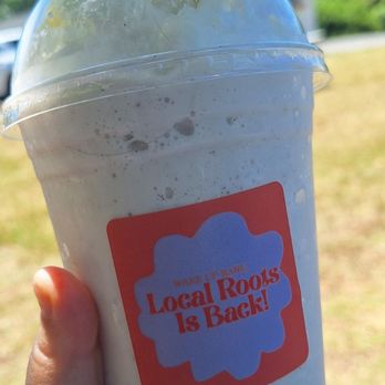 Local Roots - Lavender frappe (4 pumps), vanilla base. My favorite custom beverage. - Coffee & Tea Near Me - Kernersville, North Carolina Local Roots - Lavender frappe (4 pumps), vanilla base. My favorite custom beverage. - Coffee & Tea Near Me - Kernersville, North Carolina
