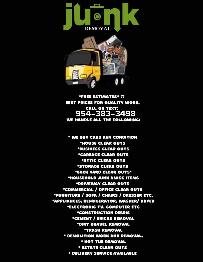 JUS JUNK IT Updated May 2024 Request a Quote Hollywood, Florida