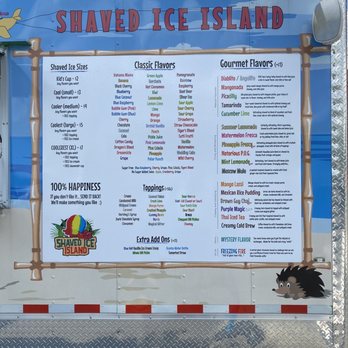 Shaved Ice Island - Menu - Food Trucks Near Me - Austin, Texas