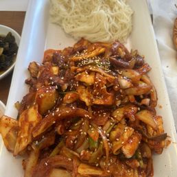 Octopus with noodles Octopus with noodles