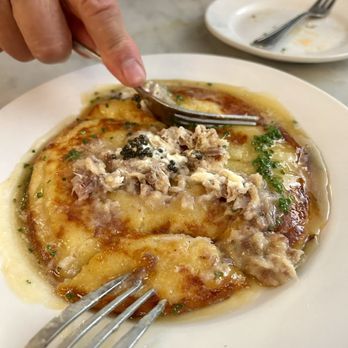 Neptune Oyster - Johnny cake with fresh smoked fish and caviar drizzled with honey butter. Highly recommend trying this as a dessert! - Seafood Near Me - Boston, Massachusetts