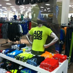Adidas section in men's department.