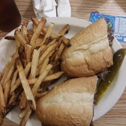 Delicious Philly Steak sandwich, made with real steak slices & awesome bread!