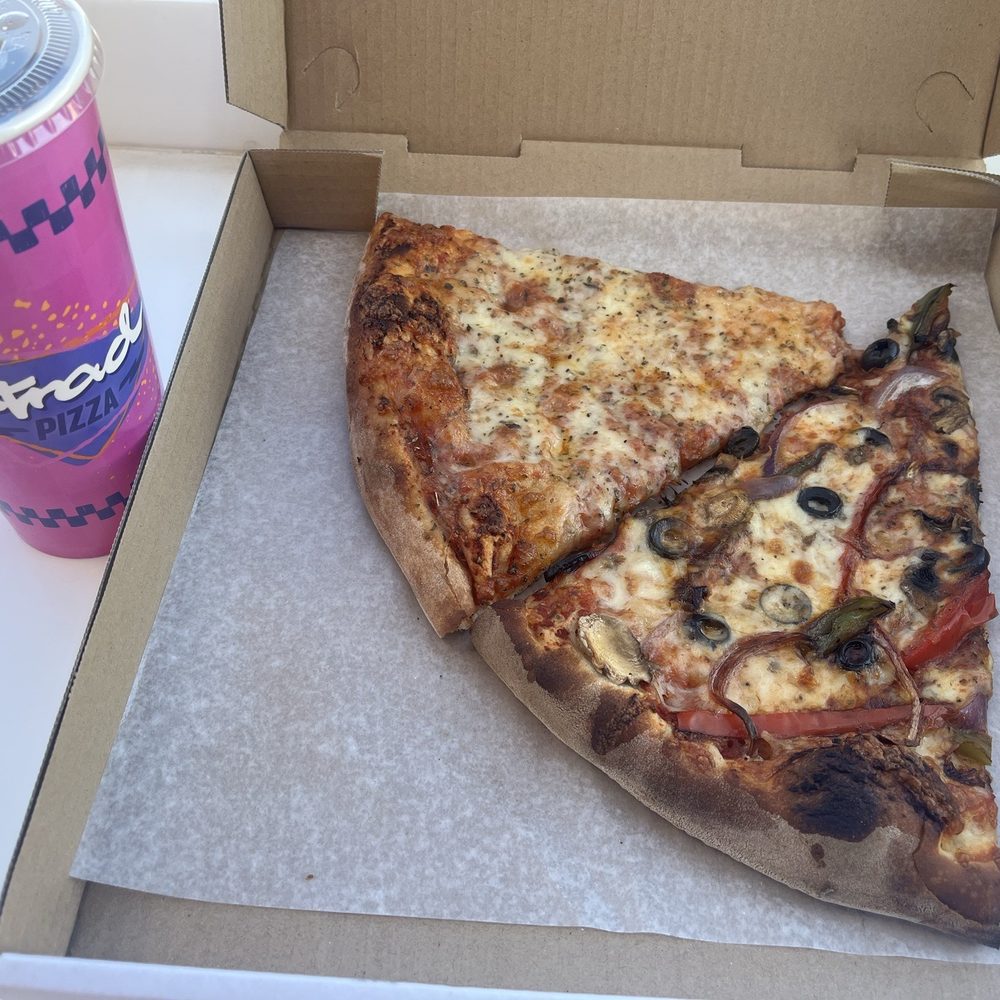Afternoon special: 2 slices and a drink $8 Afternoon special: 2 slices and a drink $8