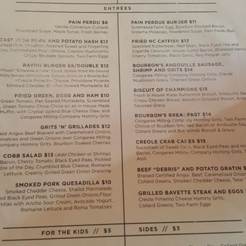 Bourbon - Menu - Cajun/Creole Near Me - Columbia, South Carolina