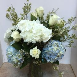 Roses and hydrangea