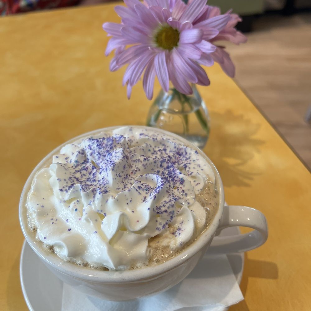 Half Day Cafe - White mocha lavender latte - Breakfast & Brunch Near Me - Mason, Ohio Half Day Cafe - White mocha lavender latte - Breakfast & Brunch Near Me - Mason, Ohio