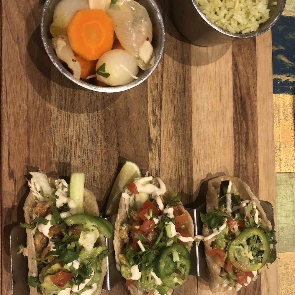 Local Lime | Rogers - Crispy Ahi tuna tacos with spicy house pickled vegetables and lime rice - Mexican Near Me - Rogers, Arkansas