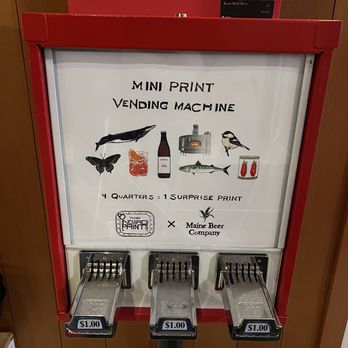Maine Beer - Ana Inciardi Mystery Print Vending Machine - Breweries Near Me - Freeport, Maine