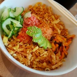 Deluxe Sushi Bowl... very light, tasty and a good portion. A must try.