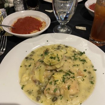 Geraci's Restaurant of Pepper - Chicken piccata and a spaghetti side. - Pizza Near Me - Pepper Pike, Ohio Geraci's Restaurant of Pepper - Chicken piccata and a spaghetti side. - Pizza Near Me - Pepper Pike, Ohio