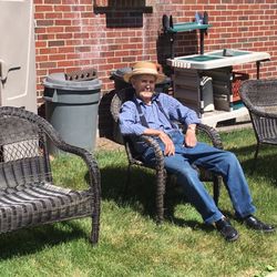 Wittenberg Village - Resident enjoying the garden at Wittenberg Village.
