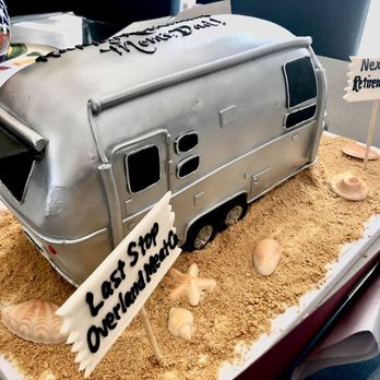 Creative Cakes - My parent's retirement cake - the attention to detail on the airstream was amazing. It FAR exceeded our expectations - Bakeries Near Me - Anaheim, California Creative Cakes - My parent's retirement cake - the attention to detail on the airstream was amazing. It FAR exceeded our expectations - Bakeries Near Me - Anaheim, California