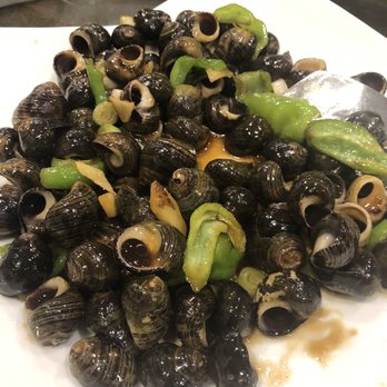 Fu Zhi Zhou - a plate of snails with green peppers - Chinese Near Me - Brooklyn, New York