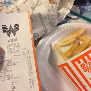 Whataburger - a plate of fries and a receipt - Burgers Near Me - Alamo, Texas Whataburger - a plate of fries and a receipt - Burgers Near Me - Alamo, Texas