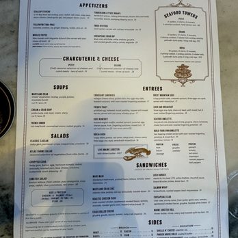 Loch Bar - Menu dinner - Seafood Near Me - Baltimore, Maryland