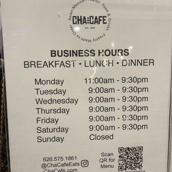 Cha Cafe - Hours - Coffee & Tea Near Me - El Monte, California