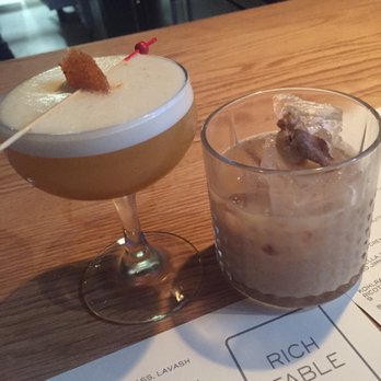 Rich Table - Loved these two. Nutty professor and a twist on a whiskey sour - New American Near Me - San Francisco, California Rich Table - Loved these two. Nutty professor and a twist on a whiskey sour - New American Near Me - San Francisco, California