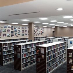 Helen Hall Library - This is a partial view of the first floor as seen from the main staircase.
