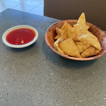 Oriental Chinese cuisine - Free wonton chips and sweet and sour sauce for the table - Chinese Near Me - Placentia, California Oriental Chinese cuisine - Free wonton chips and sweet and sour sauce for the table - Chinese Near Me - Placentia, California