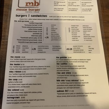 Moxie Burger - Menu - American Near Me - Roswell, Georgia