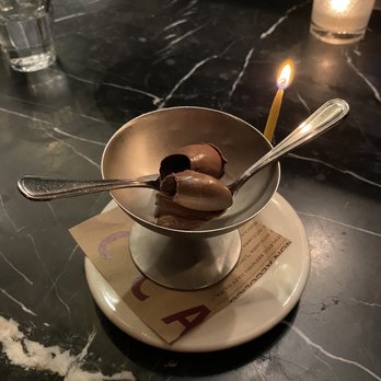 Chi Spacca - Our tiny Bday dessert - Italian Near Me - Los Angeles, California Chi Spacca - Our tiny Bday dessert - Italian Near Me - Los Angeles, California