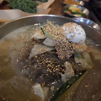 WuJu Korean BBQ - Cold Noodles (Mul Naengmyeon) - Korean Near Me - Lynnwood, Washington WuJu Korean BBQ - Cold Noodles (Mul Naengmyeon) - Korean Near Me - Lynnwood, Washington