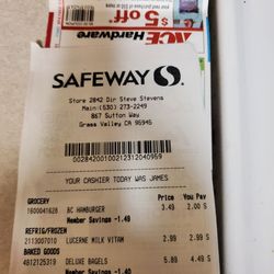 Safeway - Receipt