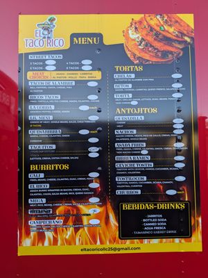 Menu photo 2 El Taco Rico Bremerton, WA Menu photo 2 El Taco Rico Bremerton, WA